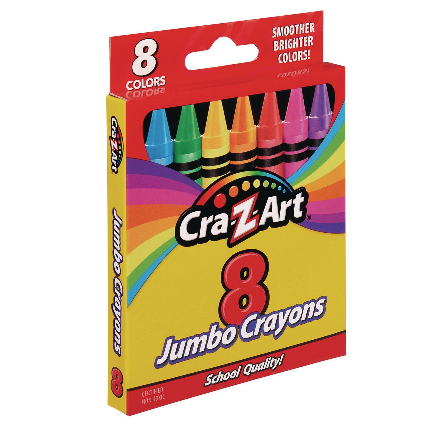 Cra-Z-Art Jumbo Crayons, 8 Assorted Colors, 8/Pack (10203WM48)