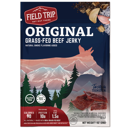 Field Trip Beef Jerky, Original, 1 oz Bag, 12 Bags/Carton (FLD00503)