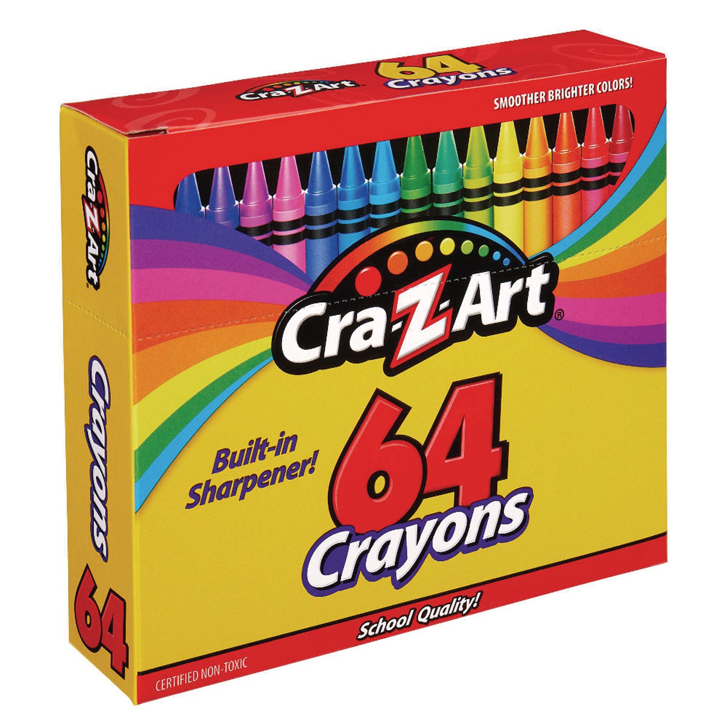 Cra-Z-Art Crayons, 64 Assorted Colors, 64/Pack (10202WM16)