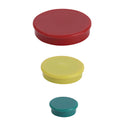 Universal High-Intensity Assorted Magnets, Circles, Assorted Colors, 0.75", 1.25" and 1.5" Diameters, 30/Pack (31251)