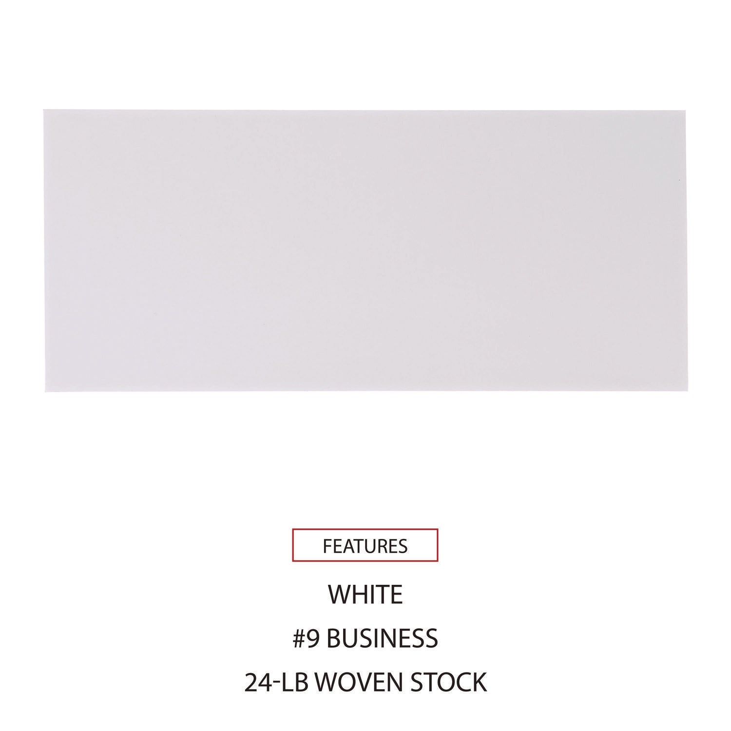 Universal Open-Side Business Envelope, #9, Square Flap, Gummed Closure, 3.88 x 8.88, White, 500/Box (35209)