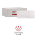 Universal Open-Side Business Envelope, 1 Window, #10, Commercial Flap, Gummed Closure, 4.13 x 9.5, White, 500/Box (35211)