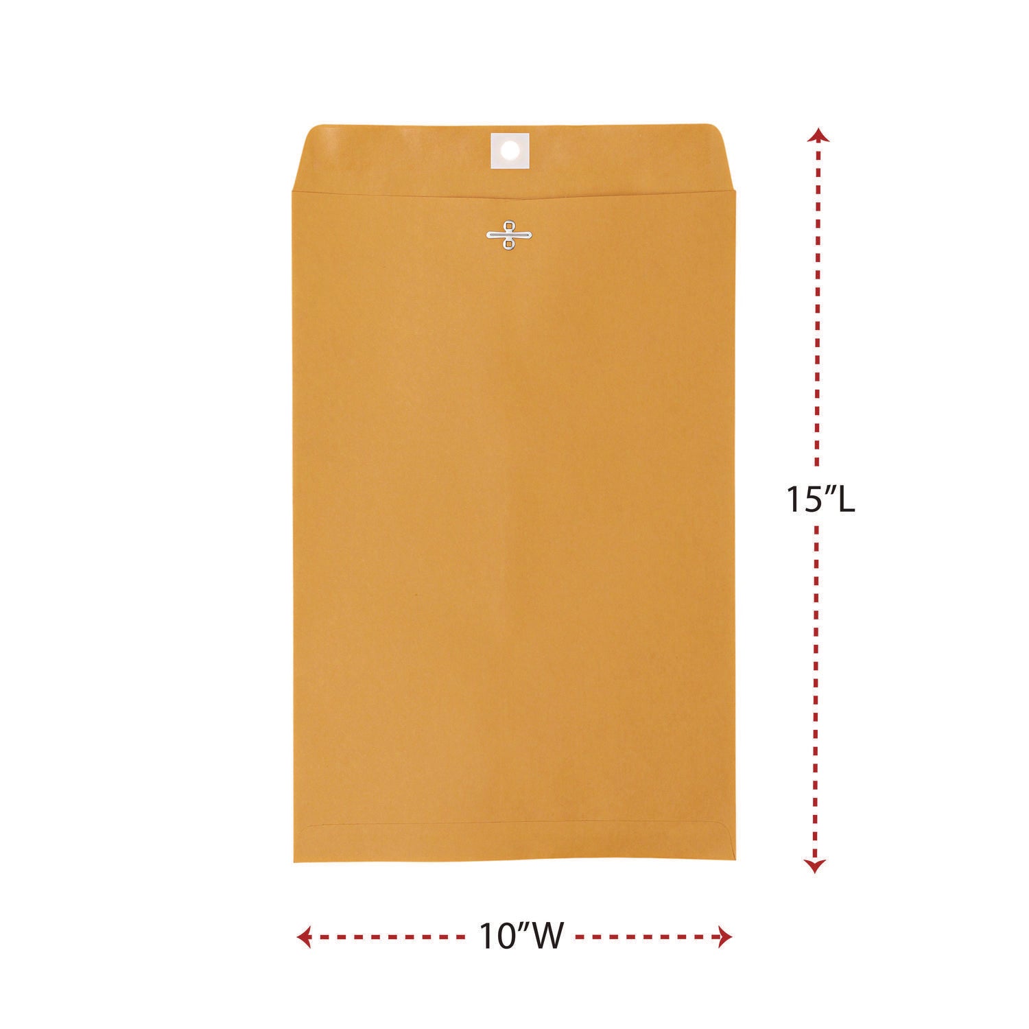 Universal Kraft Clasp Envelope, #98, Square Flap, Clasp/Gummed Closure, 10 x 15, Brown Kraft, 100/Box (35268)