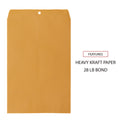 Universal Kraft Clasp Envelope, #98, Square Flap, Clasp/Gummed Closure, 10 x 15, Brown Kraft, 100/Box (35268)