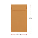 Universal Kraft Coin Envelope, #5 1/2, Round Flap, Gummed Closure, 3.13 x 5.5, Light Brown Kraft, 500/Box (35302)