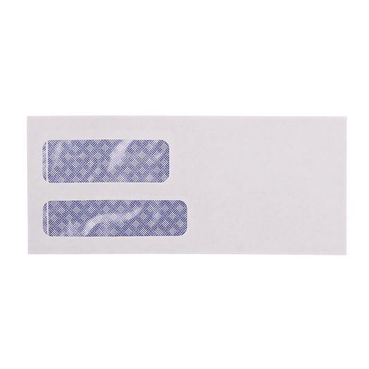 Universal Double Window Business Envelope, #9, Commercial Flap, Gummed Closure, 3.88 x 8.88, White, 500/Box (36301)