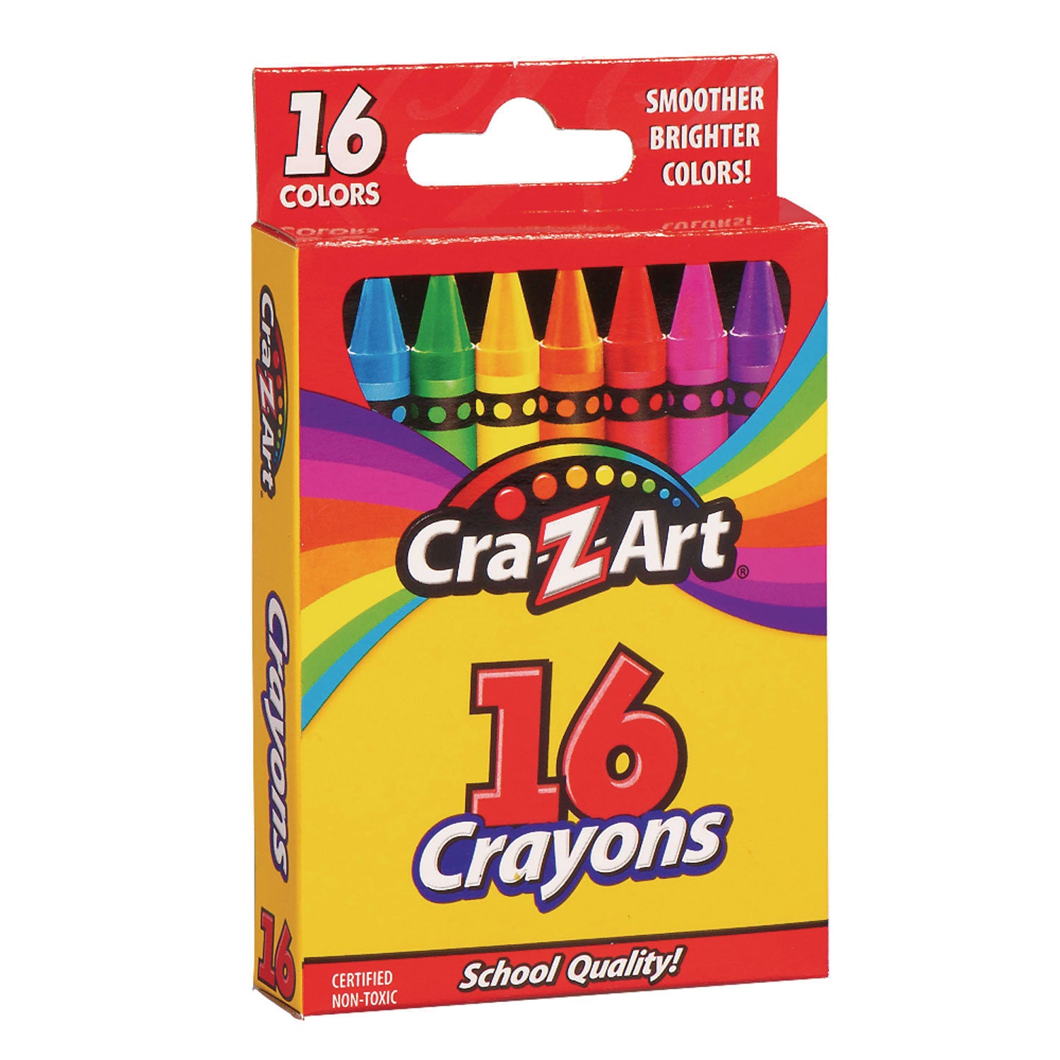 Cra-Z-Art Crayons, 16 Assorted Colors, 16/Set (10200WM40)