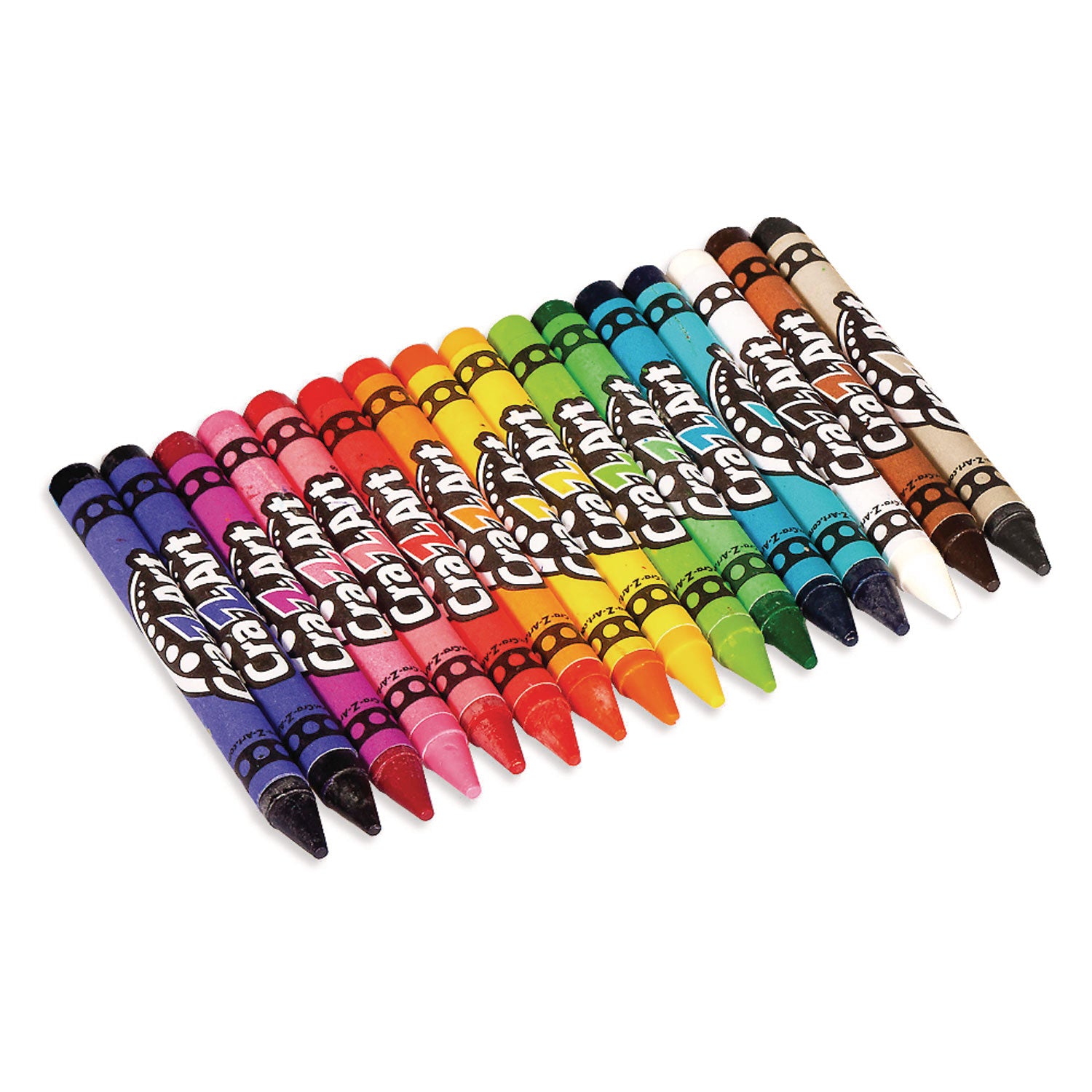 Cra-Z-Art Crayons, 16 Assorted Colors, 16/Set (10200WM40)