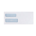 Quality Park Double Window Security-Tinted Check Envelope, #10, Commercial Flap, Gummed Closure, 4.13 x 9.5, White, 500/Box (24550)