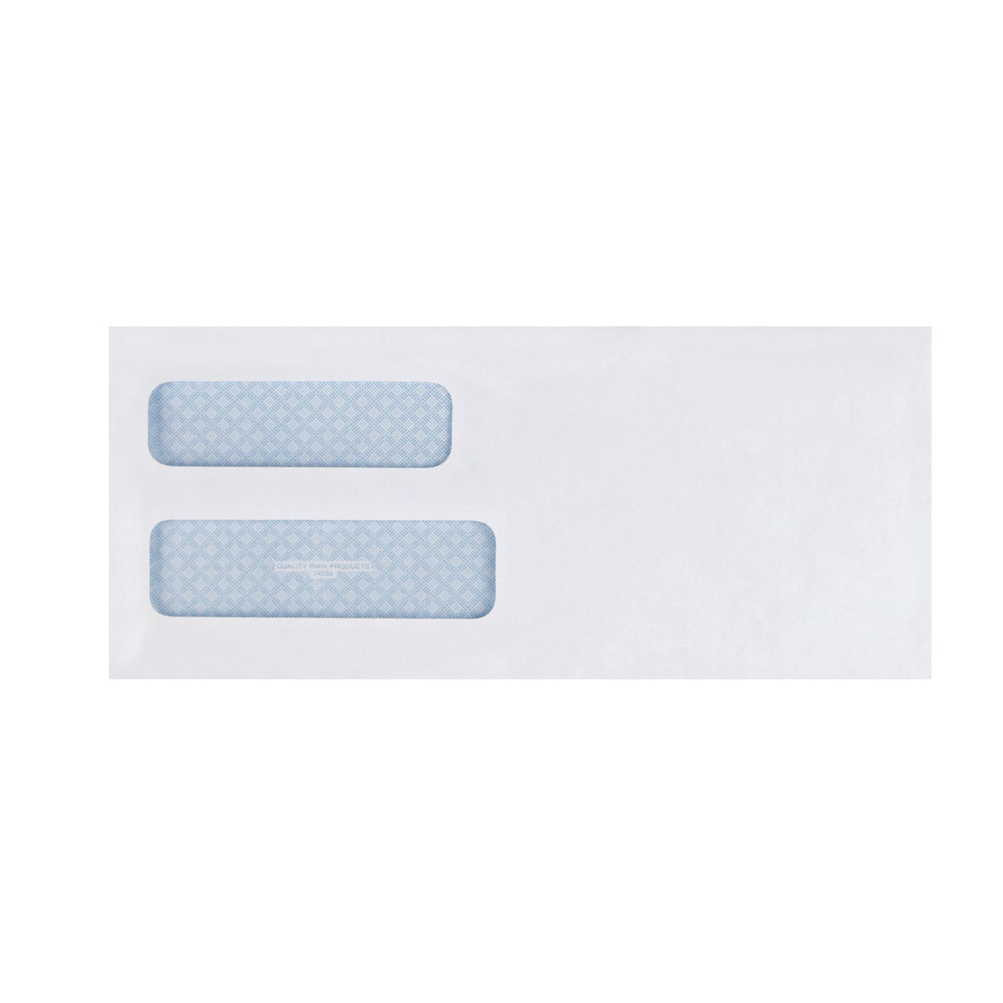 Quality Park Double Window Security-Tinted Check Envelope, #10, Commercial Flap, Gummed Closure, 4.13 x 9.5, White, 500/Box (24550)