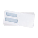 Quality Park Double Window Security-Tinted Check Envelope, #10, Commercial Flap, Gummed Closure, 4.13 x 9.5, White, 500/Box (24550)
