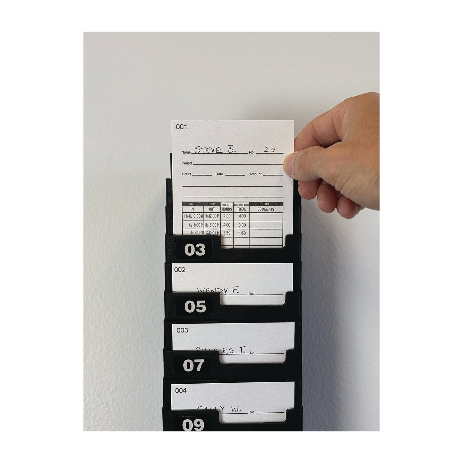 Time Clock Cards for Lathem Time 7000E, Two Sides, 3.5 x 7.25, 100/Pack (E7100)