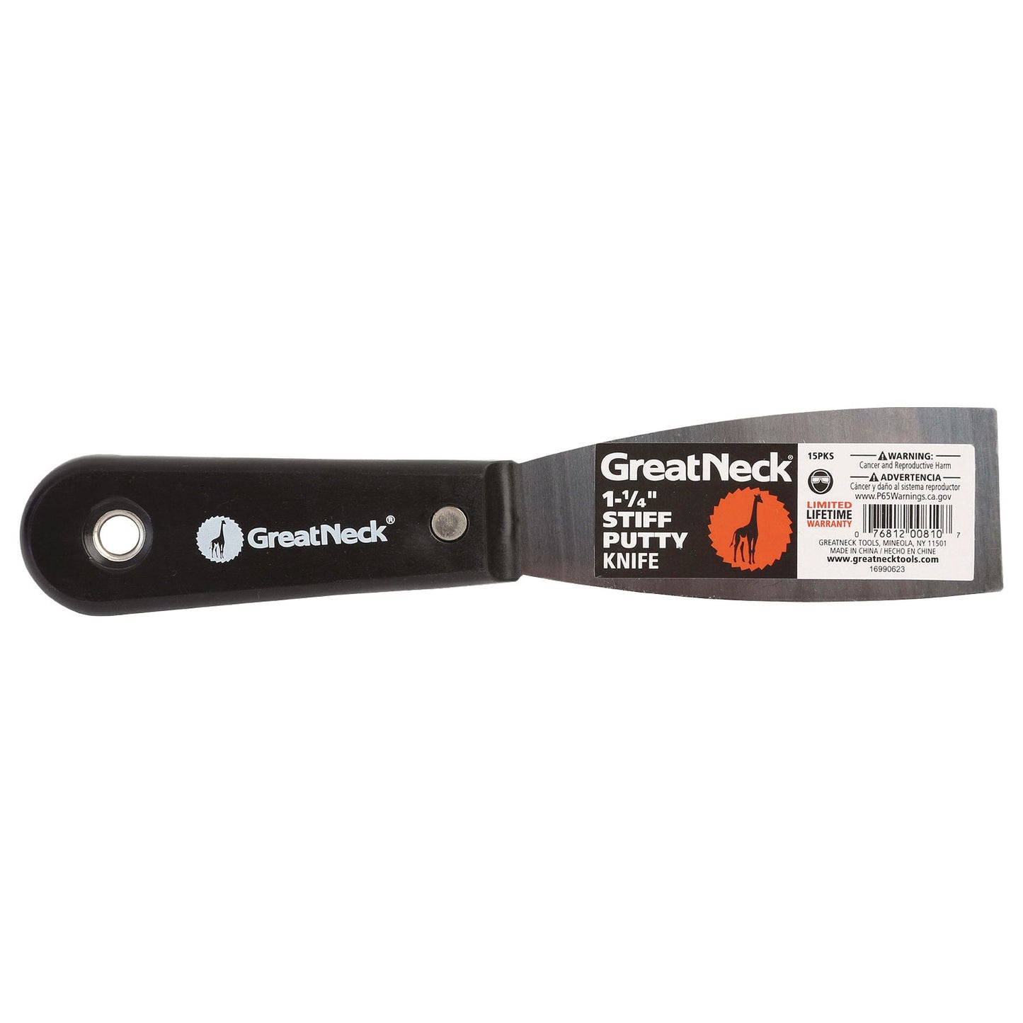 Great Neck Putty Knife, 1.25" Wide (15PKS)