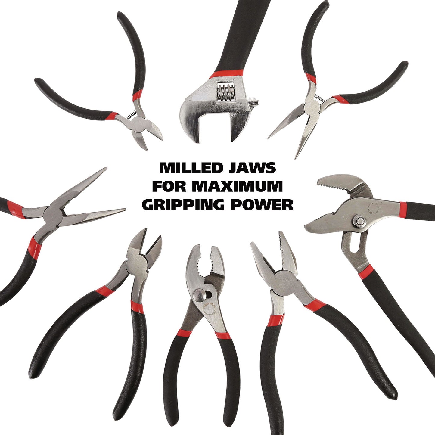 Great Neck 8-Piece Steel Pliers and Wrench Tool Set (87900)