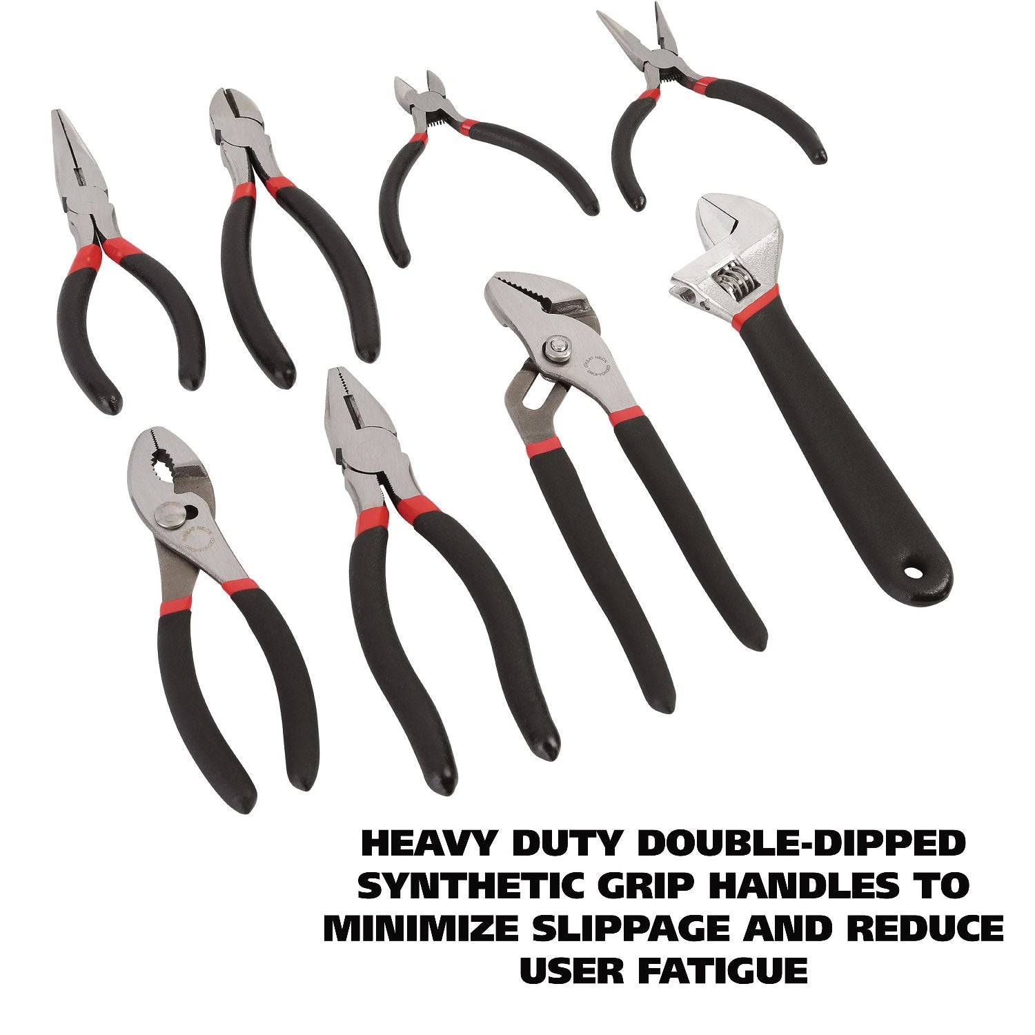 Great Neck 8-Piece Steel Pliers and Wrench Tool Set (87900)