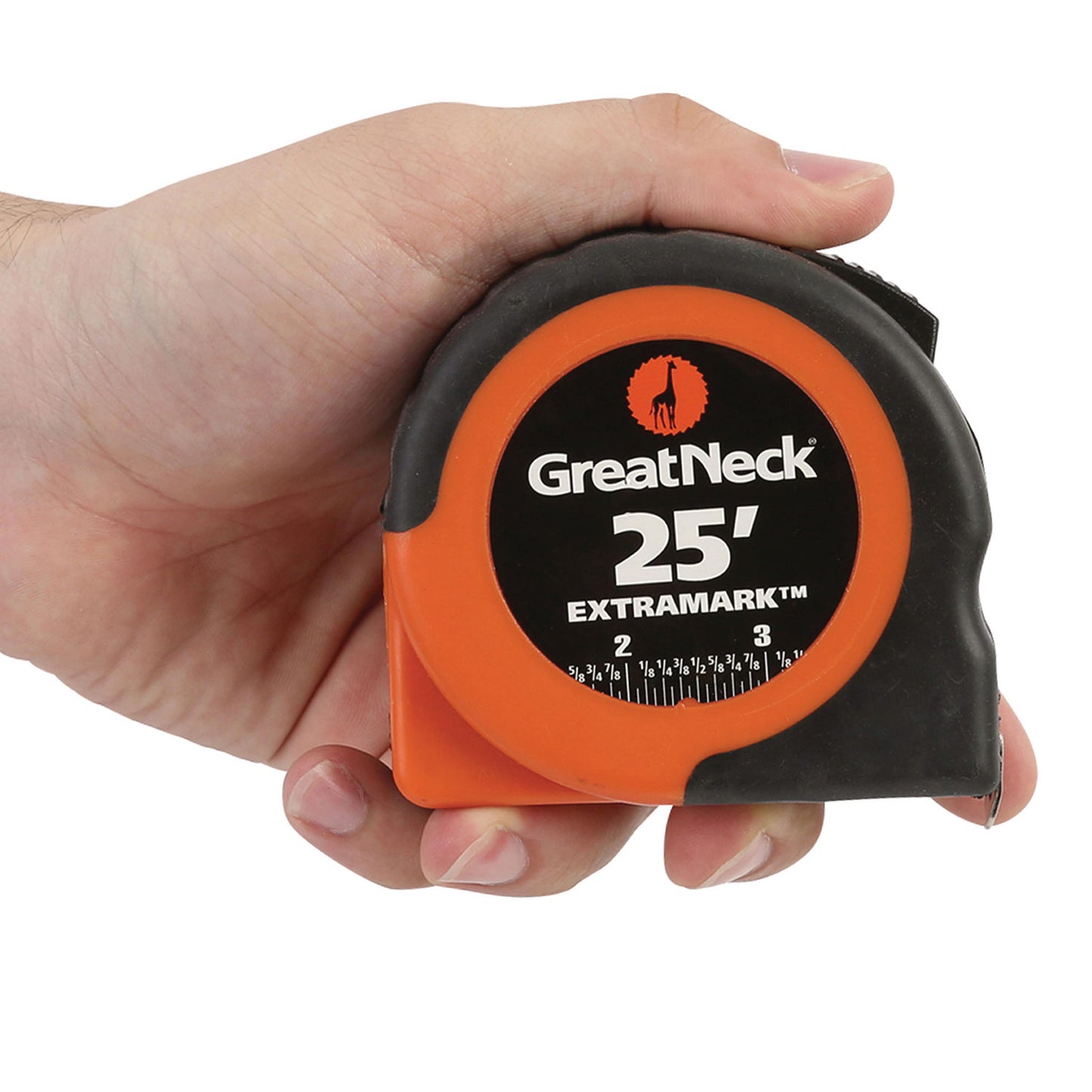 Great Neck ExtraMark Power Tape, 1" x 25 ft, Steel, Orange/Black (95005)