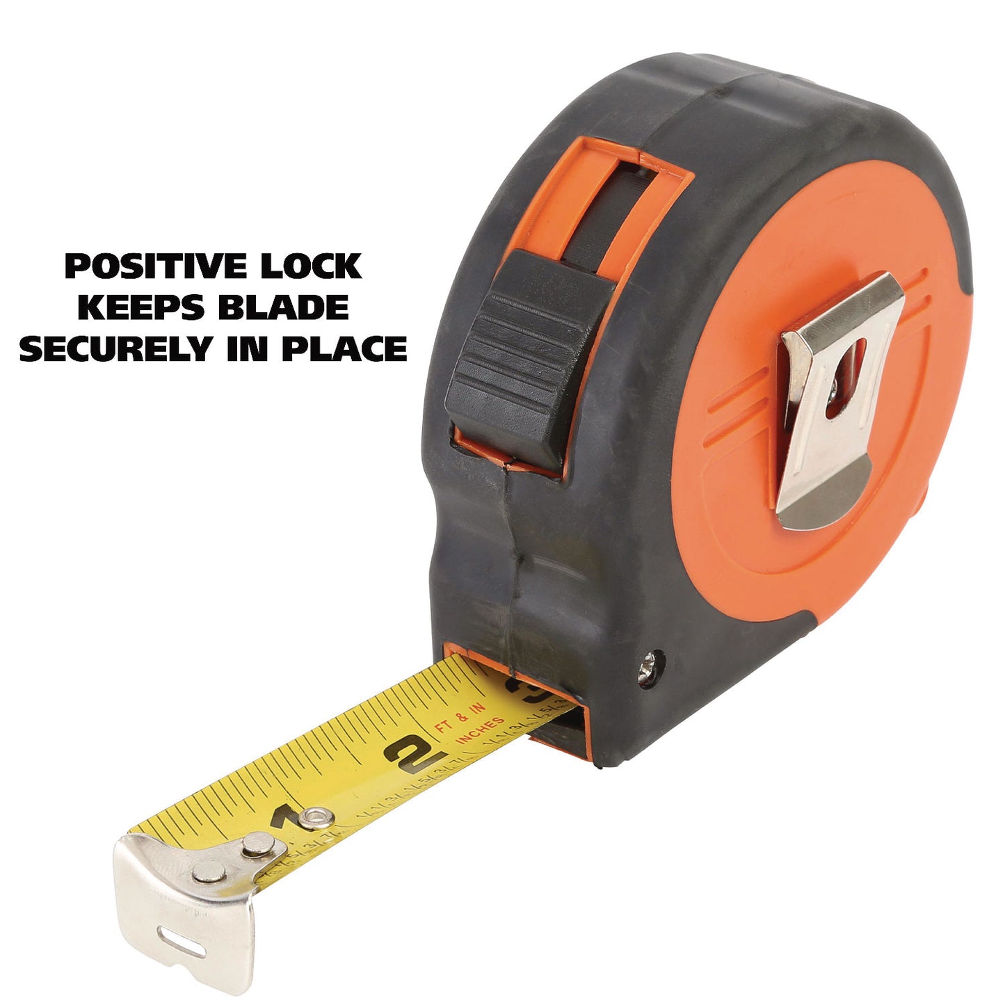 Great Neck ExtraMark Tape Measure, 1" x 35 ft, Steel, Orange/Black (95010)