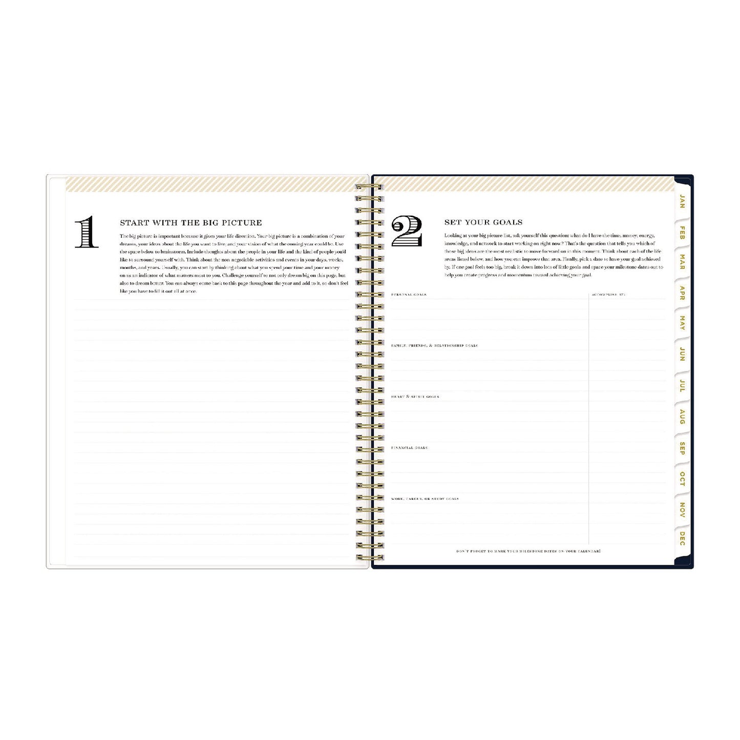 Blue Sky Day Designer Peyton Create-Your-Own Cover Weekly/Monthly Planner, Floral Artwork, 11 x 8.5, Navy, 12-Month (Jan to Dec): 2025 (103617)