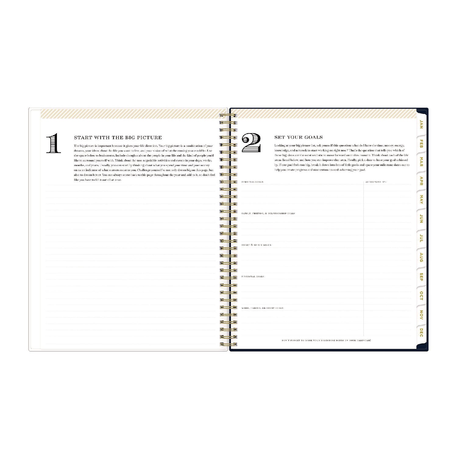 Blue Sky Day Designer Peyton Create-Your-Own Cover Weekly/Monthly Planner, Floral Artwork, 11 x 8.5, Navy, 12-Month (Jan to Dec): 2025 (103617)