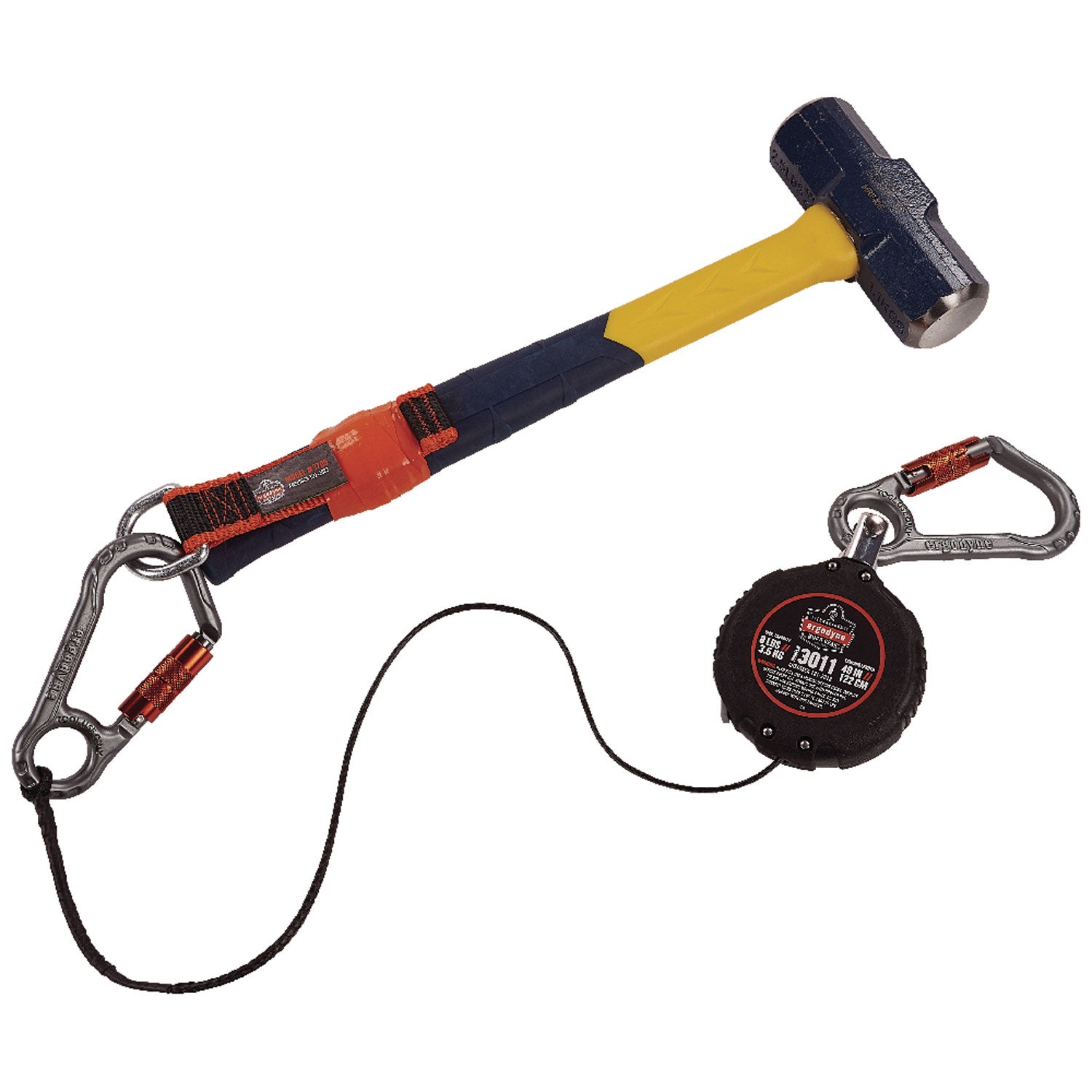 ergodyne Squids 3706 Web Tool Tether Attachment with D-Ring Tool Tails, 5 lb Max Working Capacity, 5.5" Long, Black, 3/Pack (19710)