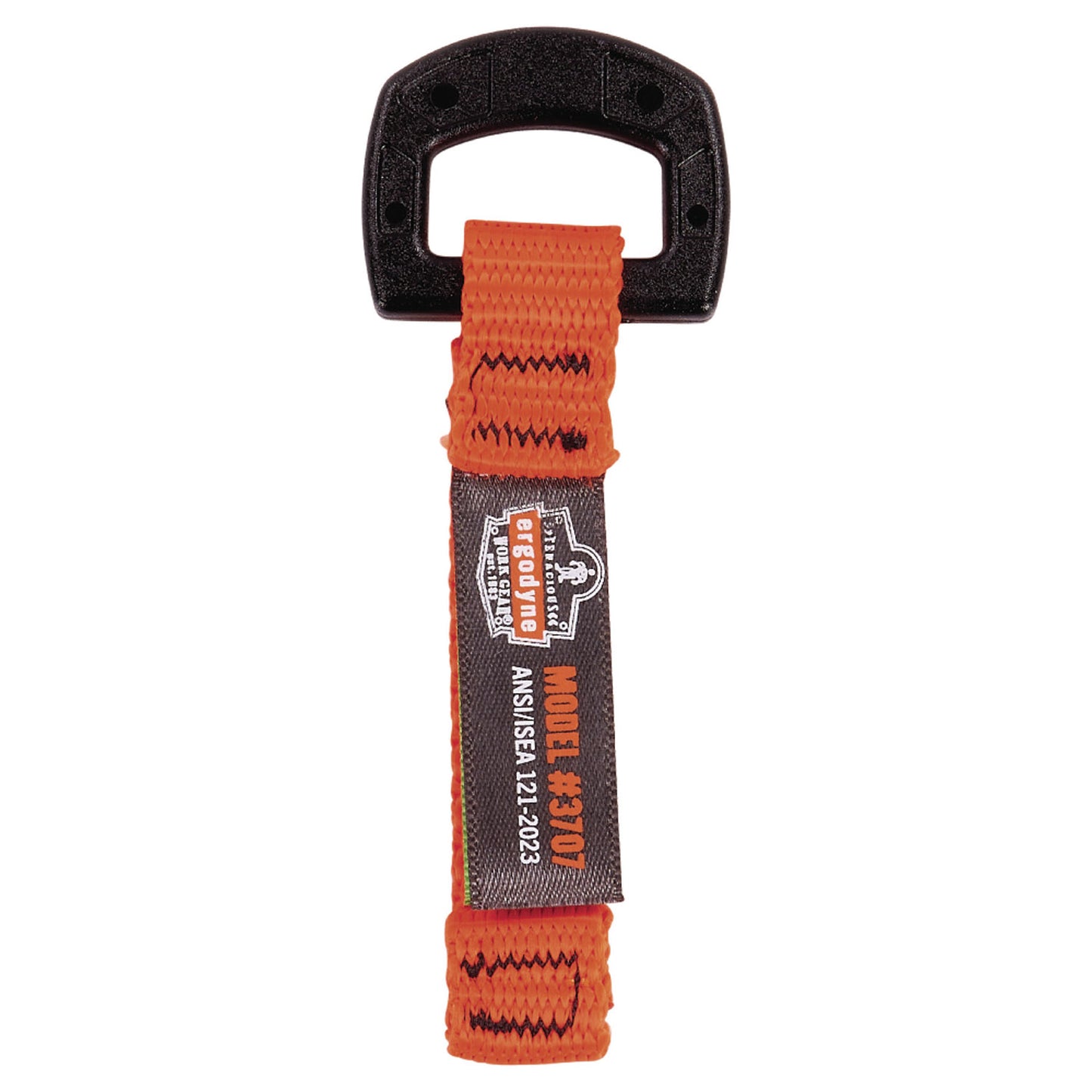 ergodyne Squids 3707 Web Tool Tether Attachment w/ Non-Conductive D-Ring Tool Tails, 2 lb Max Working Capacity, 3.5", Orange, 6/Pack (19711)