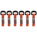 ergodyne Squids 3707 Web Tool Tether Attachment w/ Non-Conductive D-Ring Tool Tails, 2 lb Max Working Capacity, 3.5", Orange, 6/Pack (19711)