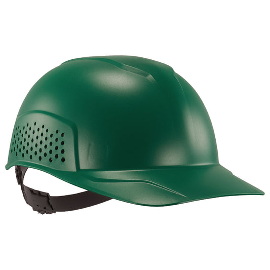 ergodyne Skullerz 8951 Vented Hard Shell Bump Cap, Short Brim, Green (23982)