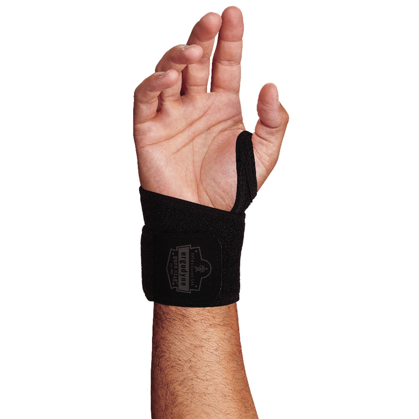 ergodyne ProFlex 425 Neoprene Wrist Wrap Support with Thumb Loop, One Size Fits Most, Fits Left Hand/Right Hand, Black (72106)