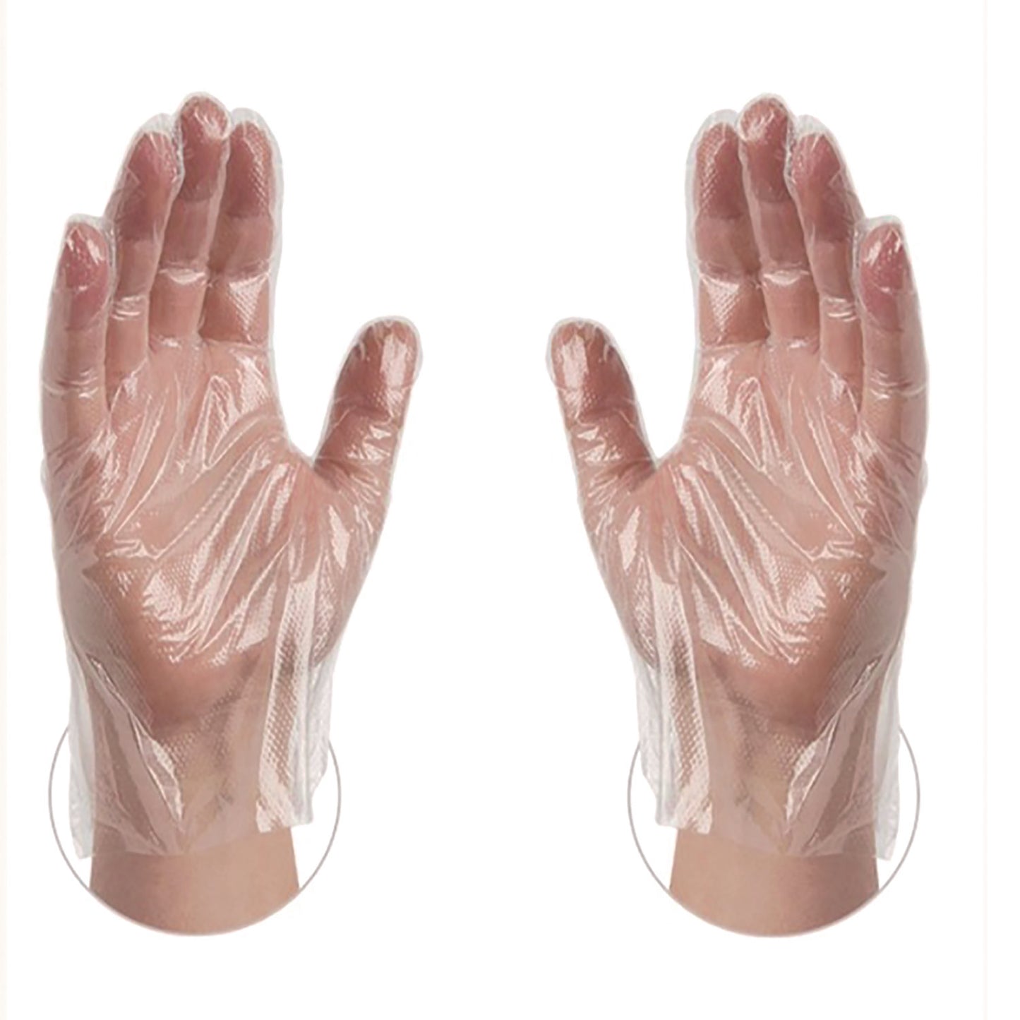 X3 by AMMEX Poly Food Safe Industrial Gloves, Large, Clear, 500/Box (PGLOVEL500)