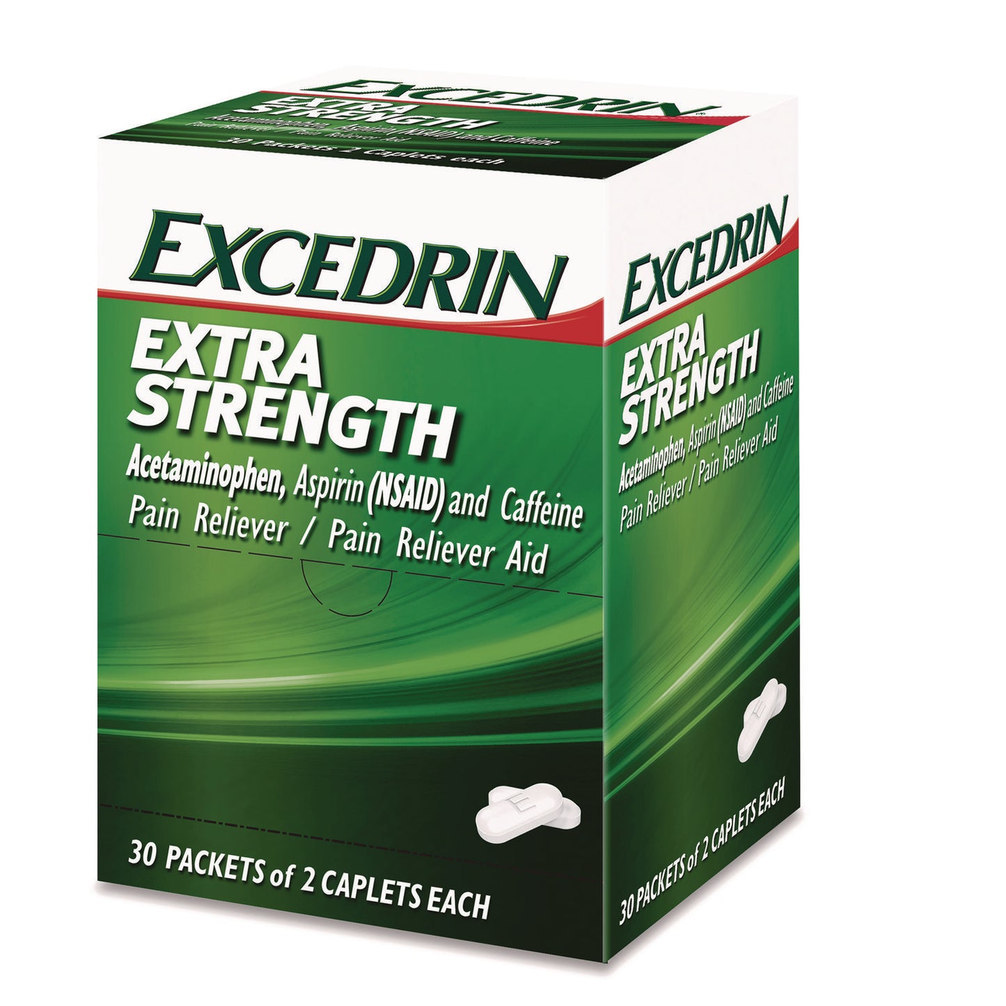 Excedrin X-Strength Caplets, 2 Caplets/Packet, 30 Packets/Box (2756950)