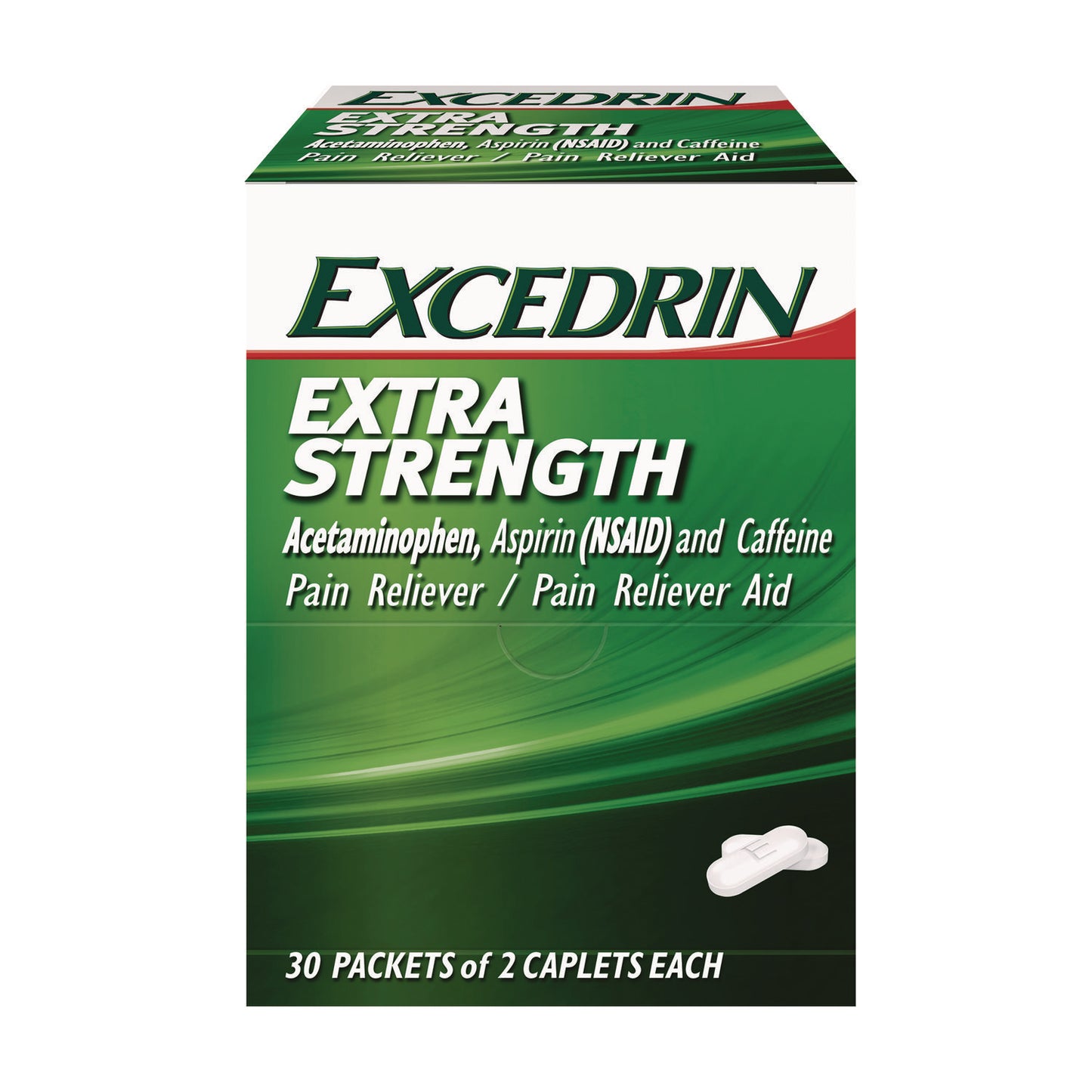 Excedrin X-Strength Caplets, 2 Caplets/Packet, 30 Packets/Box (2756950)