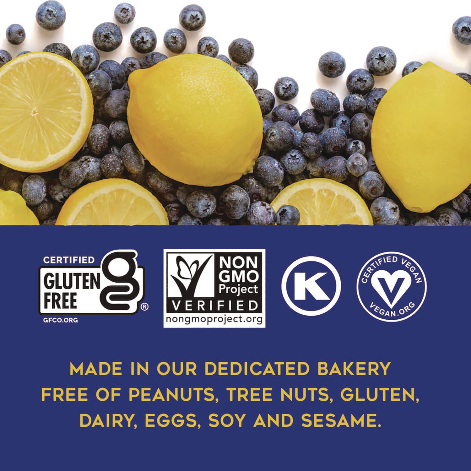 88 ACRES Warm 'N Chewey Gluten-Free Blueberry/Lemon Seed and Oat Bar, 1.6 oz Bar, 9/Box (ACY00592)