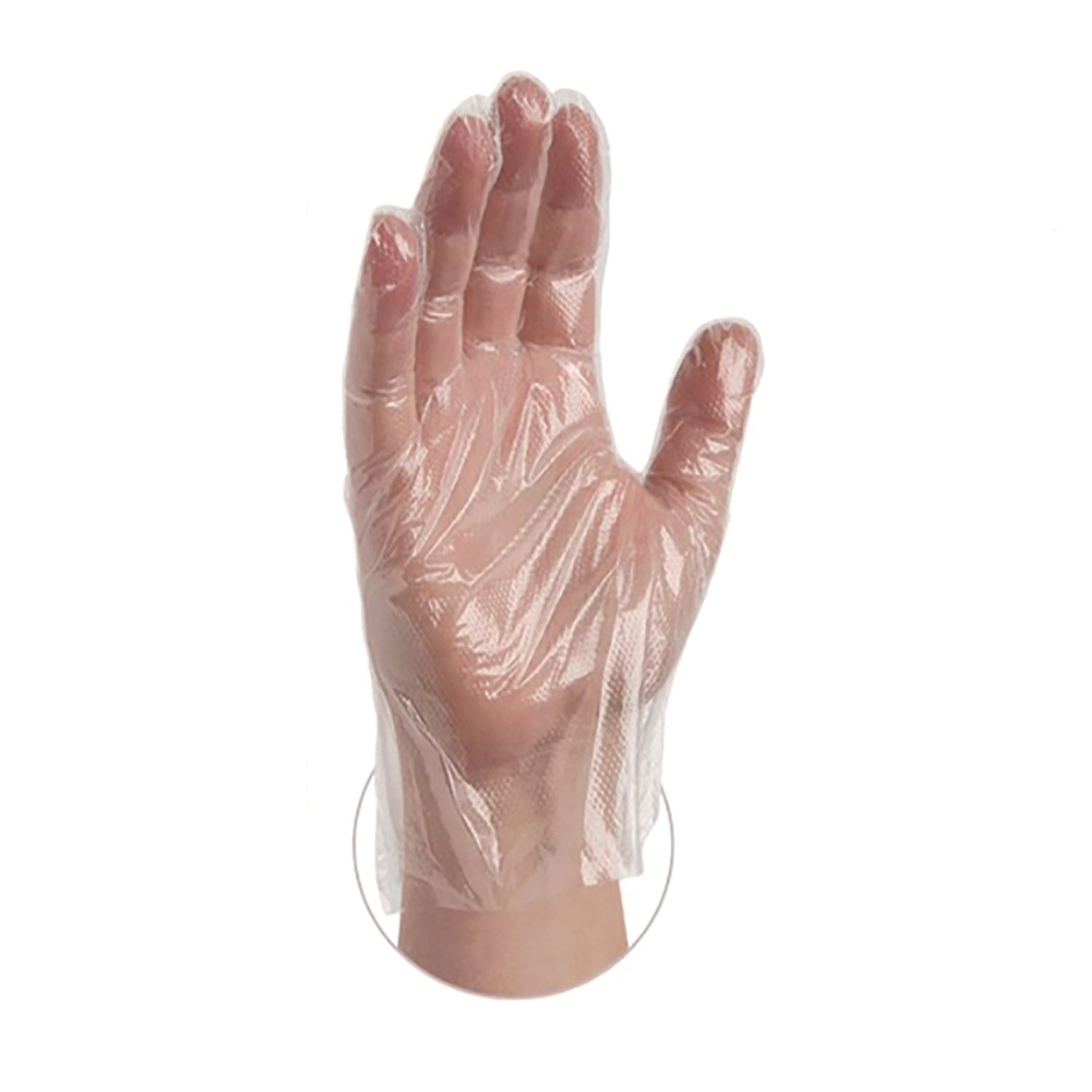 X3 by AMMEX Poly Food Safe Industrial Gloves, Large, Clear, 500/Box (PGLOVEL500)