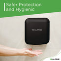 Alpine Hemlock Commercial Automatic 120V Hand Dryer, 6.69 x 11.41 x 12.31, Stainless Steel, Black (ALP40010BLA)