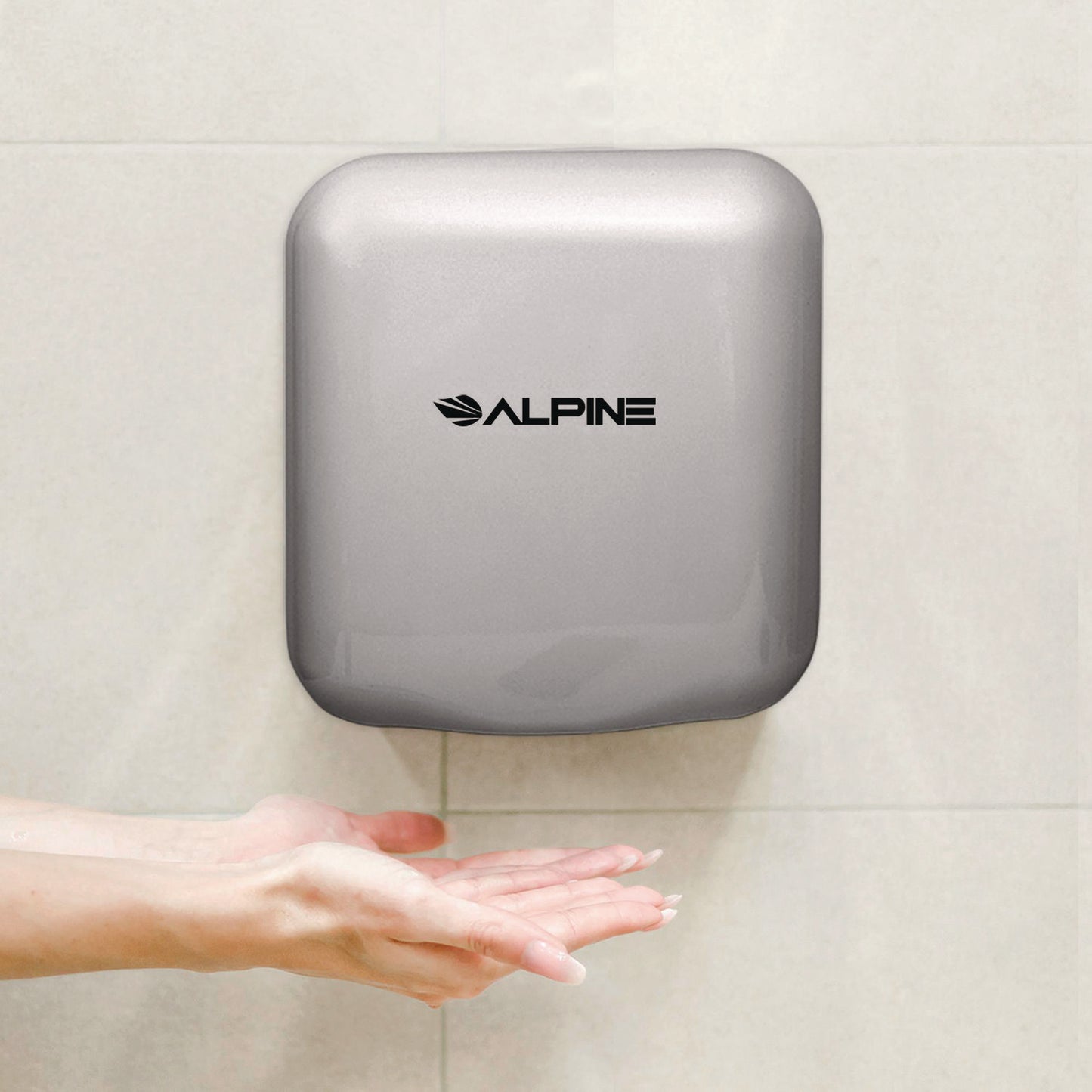 Alpine Hemlock Commercial Automatic 120V Hand Dryer, 6.68 x 11.41 x 12.31, Stainless Steel, Chrome (ALP40010CHR)