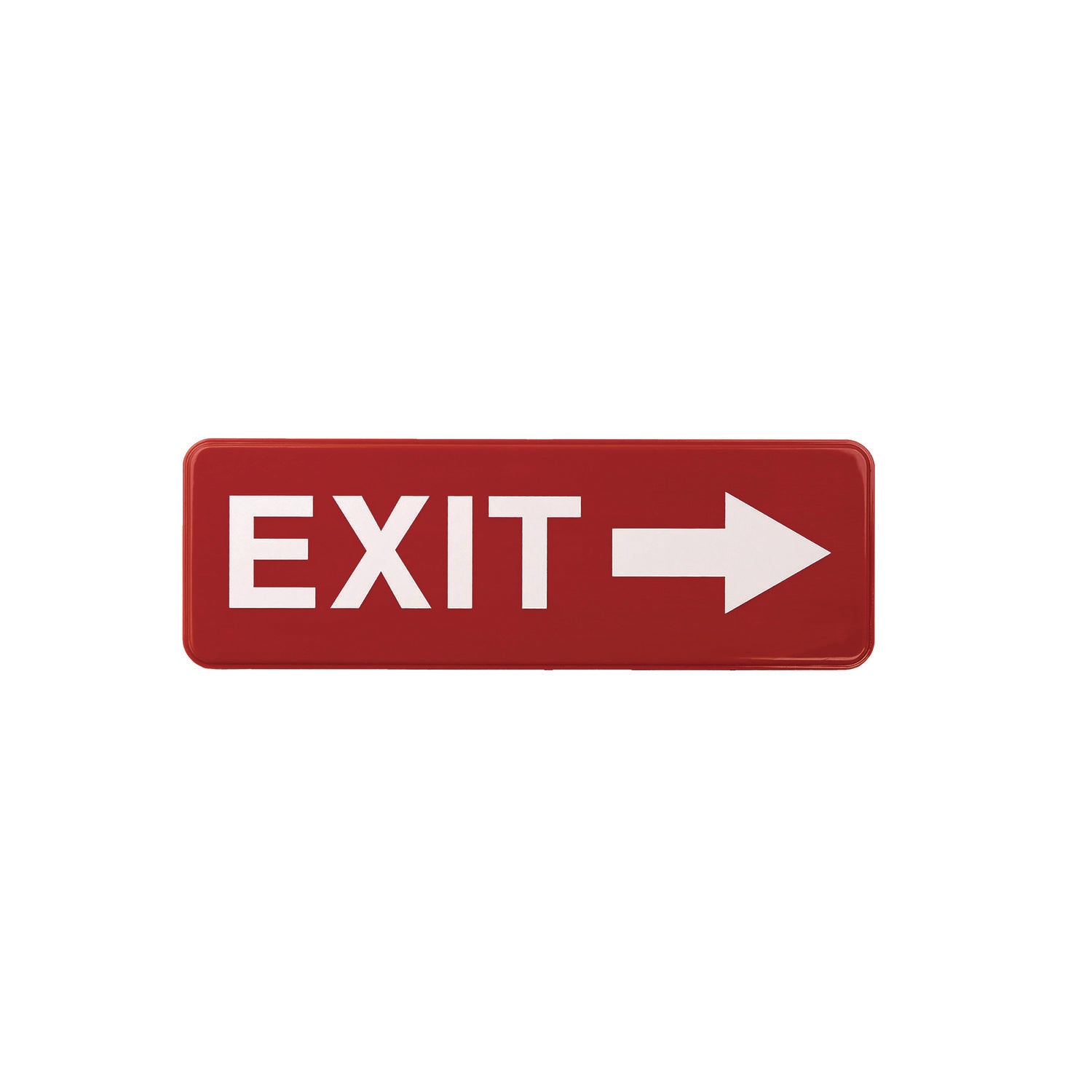 Excello Global Products Emergency Exit Indoor/Outdoor Wall Sign, 9 x 3, Red Face, White Graphics, 2/Pack (EGPHD0257S)