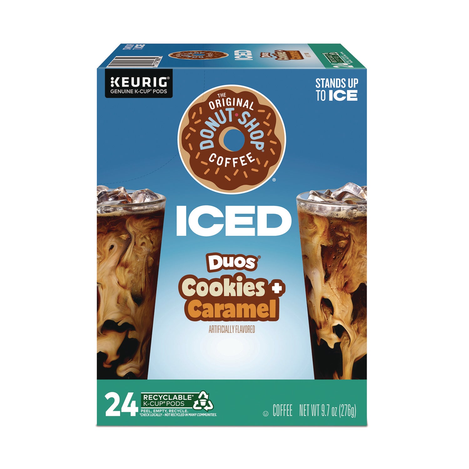 The Original Donut Shop Iced Duos Cookies + Caramel Iced Coffee K-Cup Pods, 24/Box (5000373021)