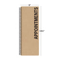 Global Printed Products Daily Appointment Book, 13.5 x 5, Brown Cover, Undated, 2/Pack (SPLS0083)