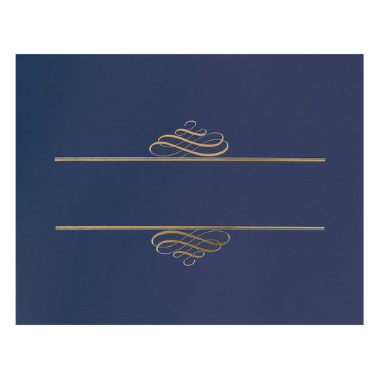 Great Papers! Embossed Foil Certificate Holders, 80-lb Paper, Navy, 5/Pack (903119)