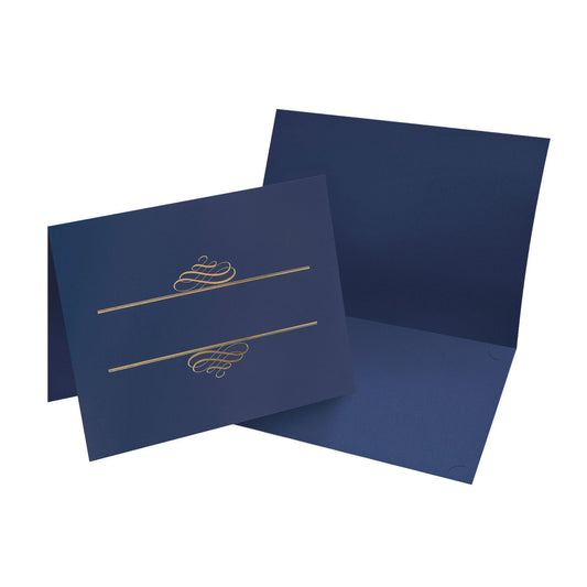 Great Papers! Embossed Foil Certificate Holders, 80-lb Paper, Navy, 5/Pack (903119)