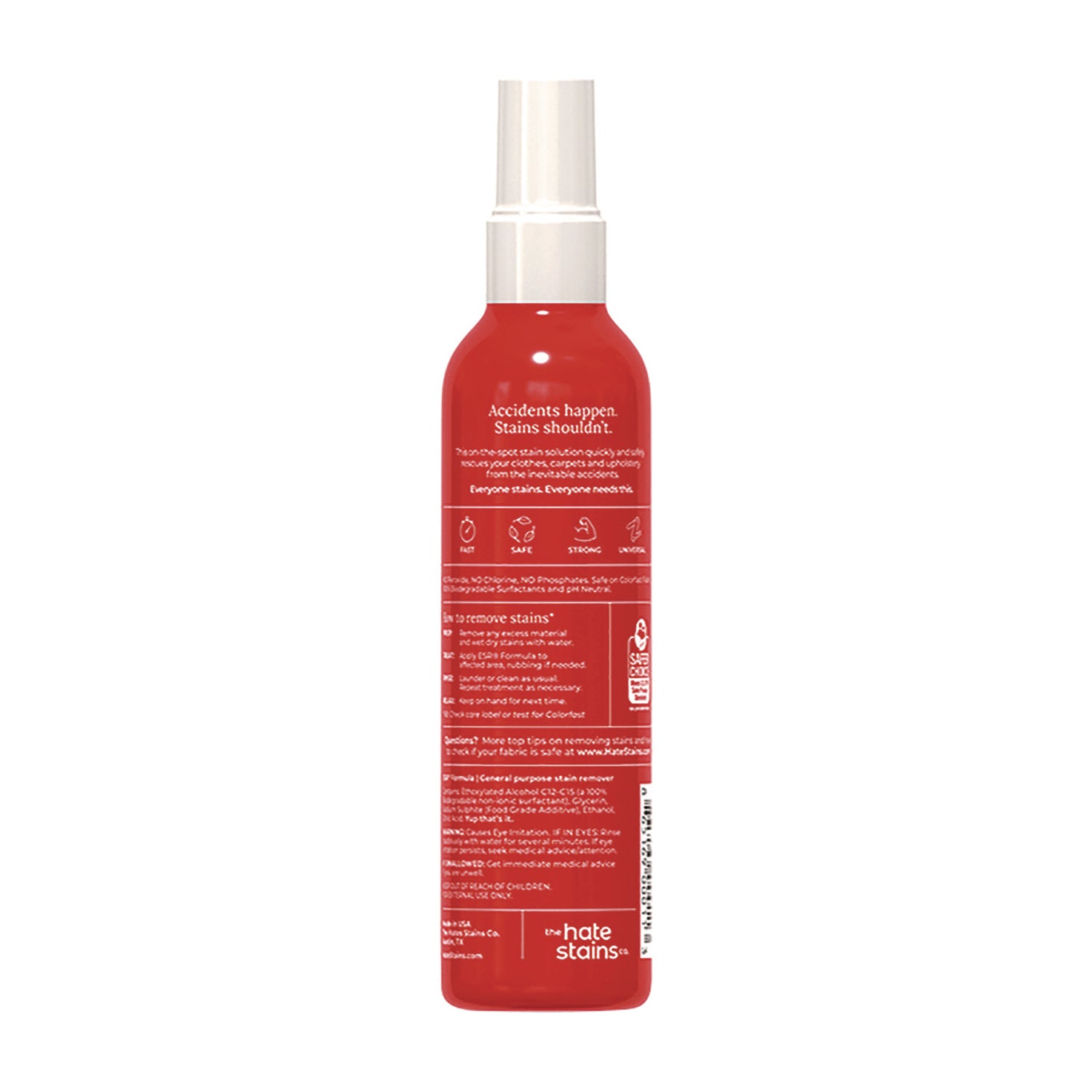 The Hate Stains Emergency Stain Rescue On-the-Spot Stain Solution, 4 oz Spray Bottle (ESR120AUUS)