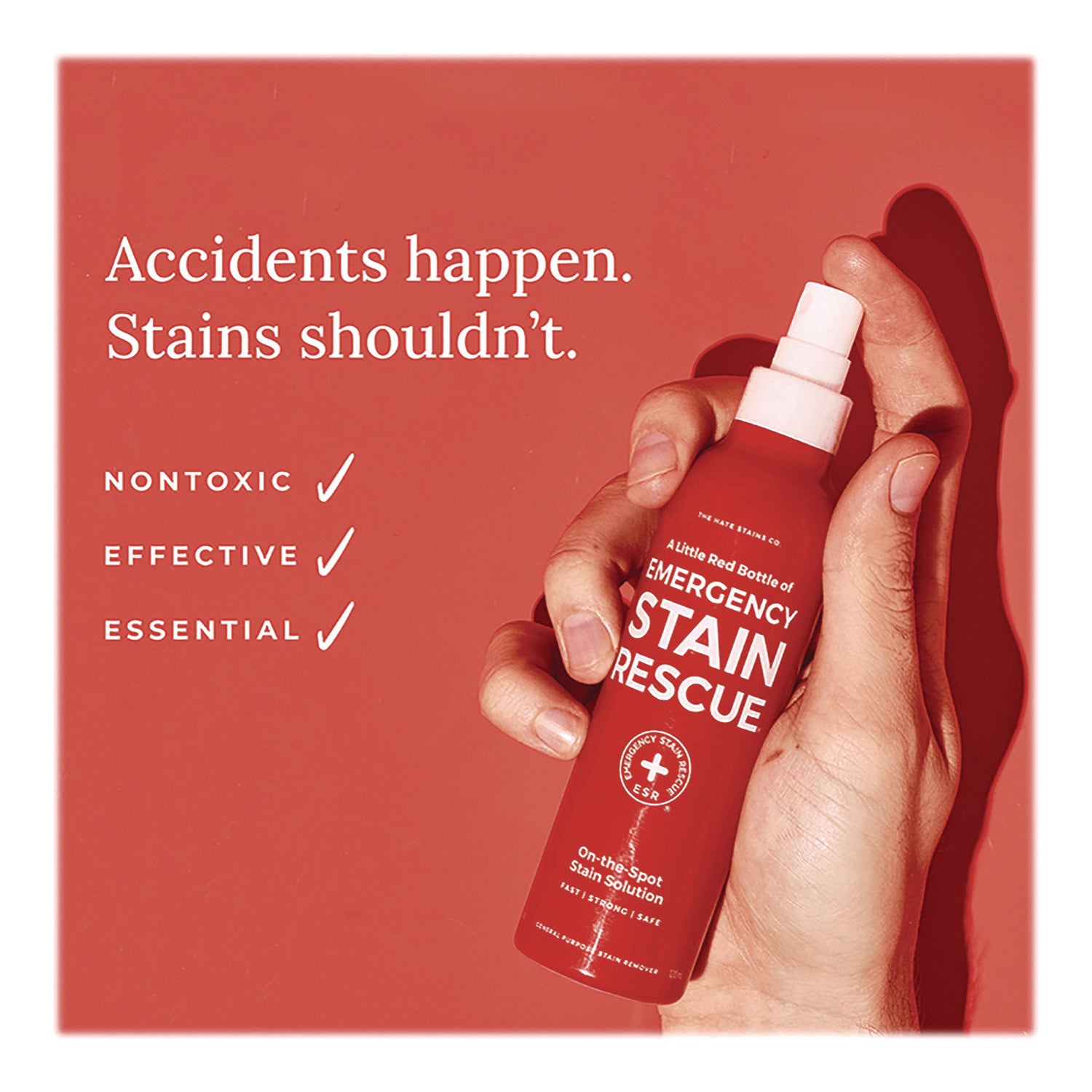 The Hate Stains Emergency Stain Rescue On-the-Spot Stain Solution, 4 oz Spray Bottle (ESR120AUUS)