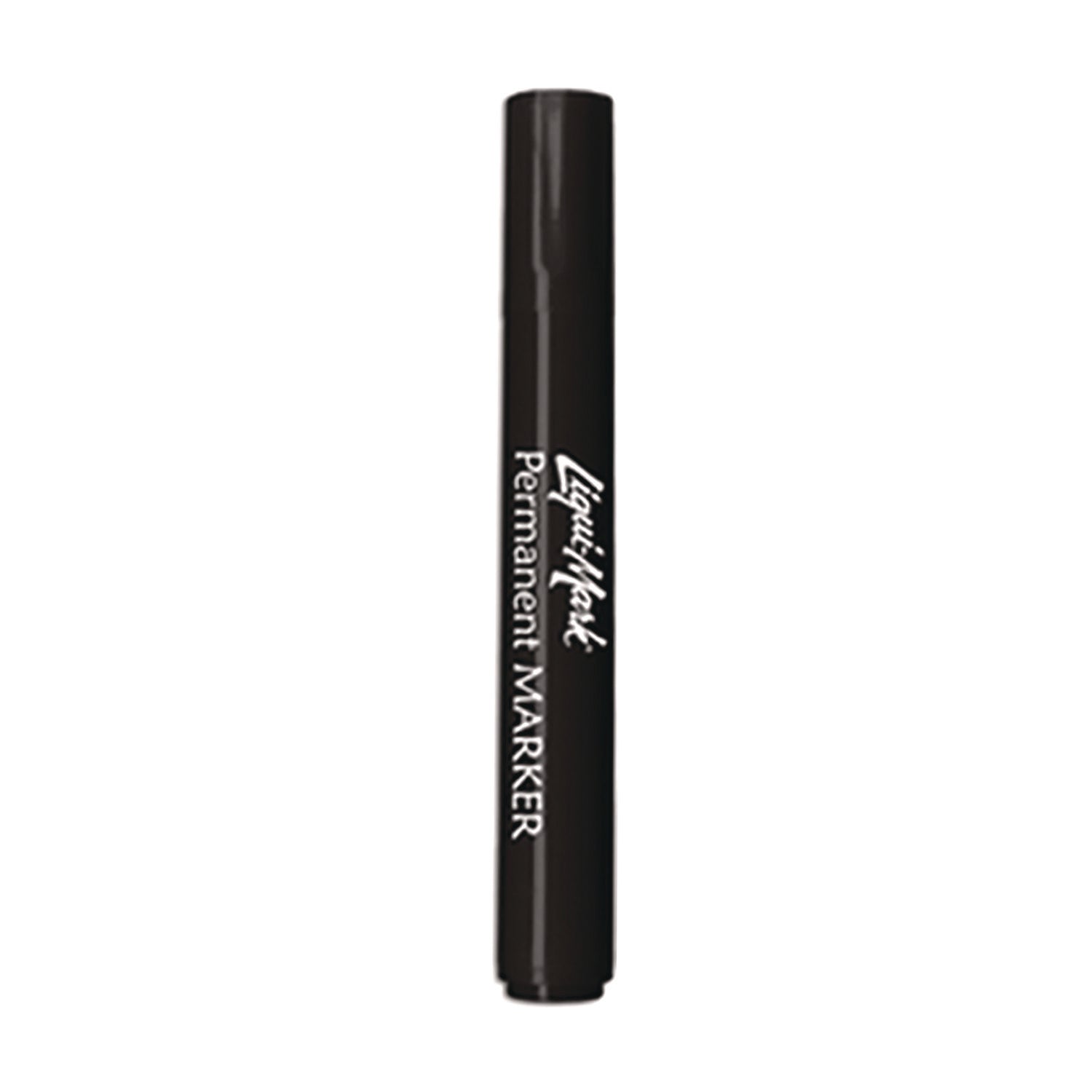 Liqui-Mark Permanent Marker, Chisel Tip, Black, Dozen (91201)