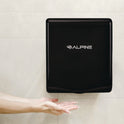 Alpine Willow Commercial 120V Automatic Hand Dryer, 3.93 x 11.25 x 12.63, Stainless Steel, Black (ALP40510BLA)