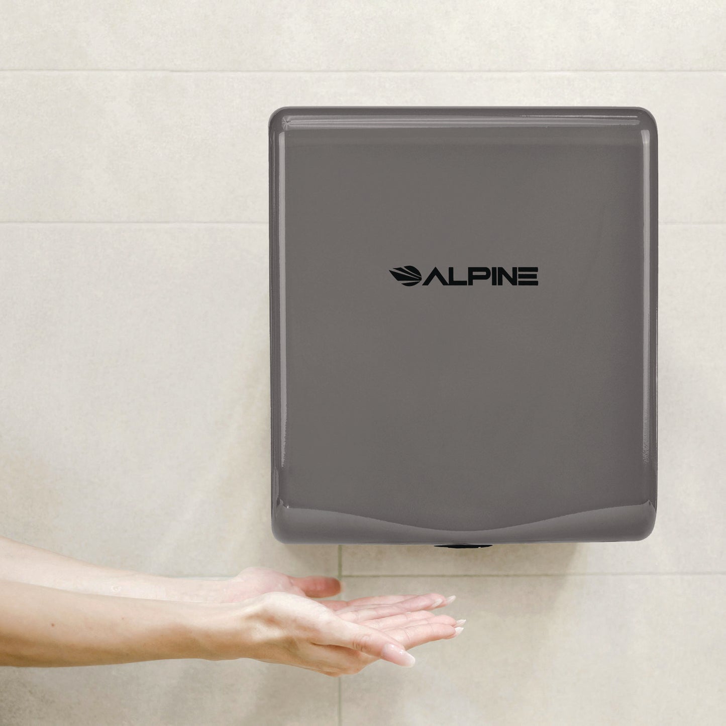 Alpine Willow Commercial 120V Automatic Hand Dryer, 3.93 x 11.25 x 12.63, Stainless Steel, Gray (ALP40510GRY)