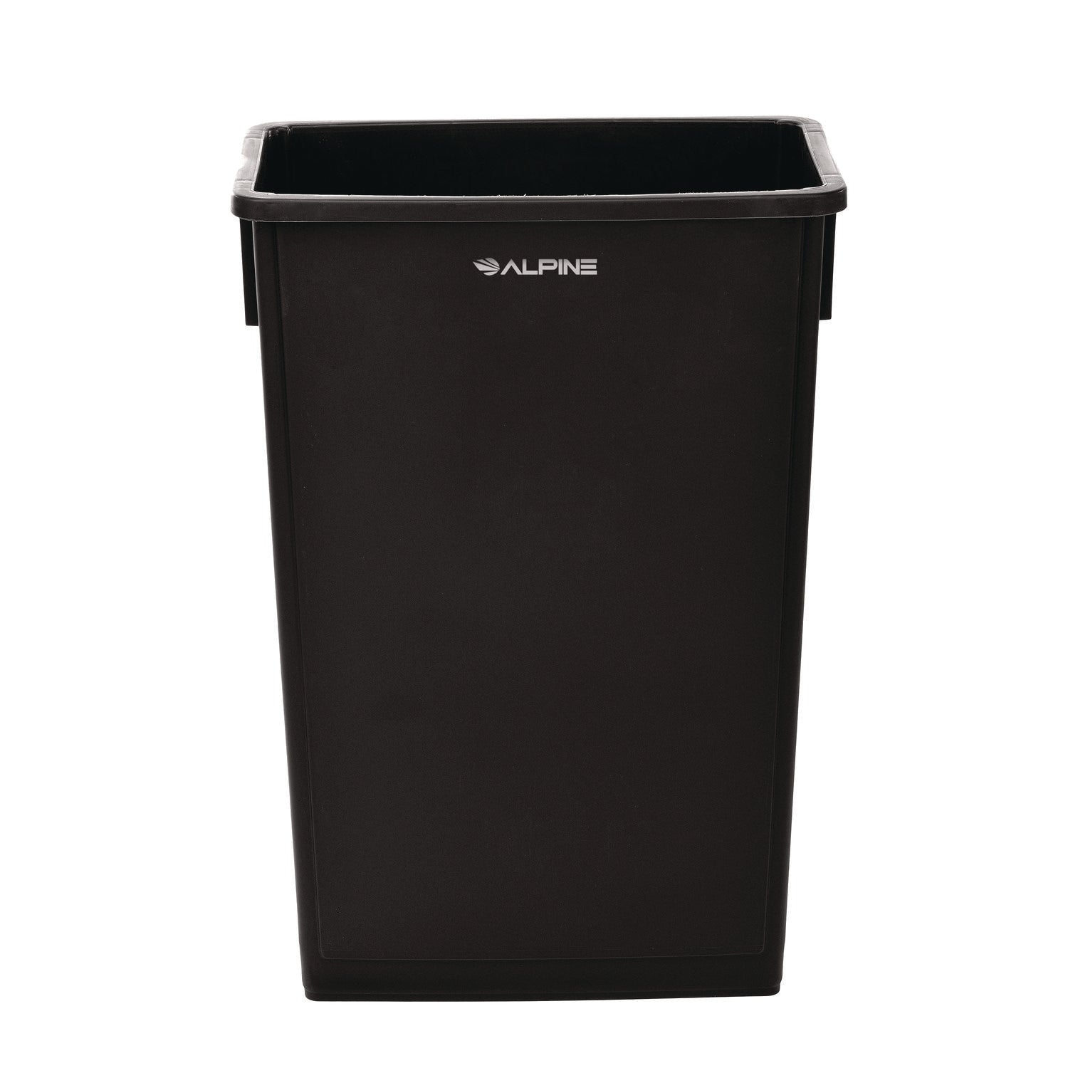 Alpine Slim 23 Gallon Indoor Trash Can, Plastic, Black (ALP477BLK)