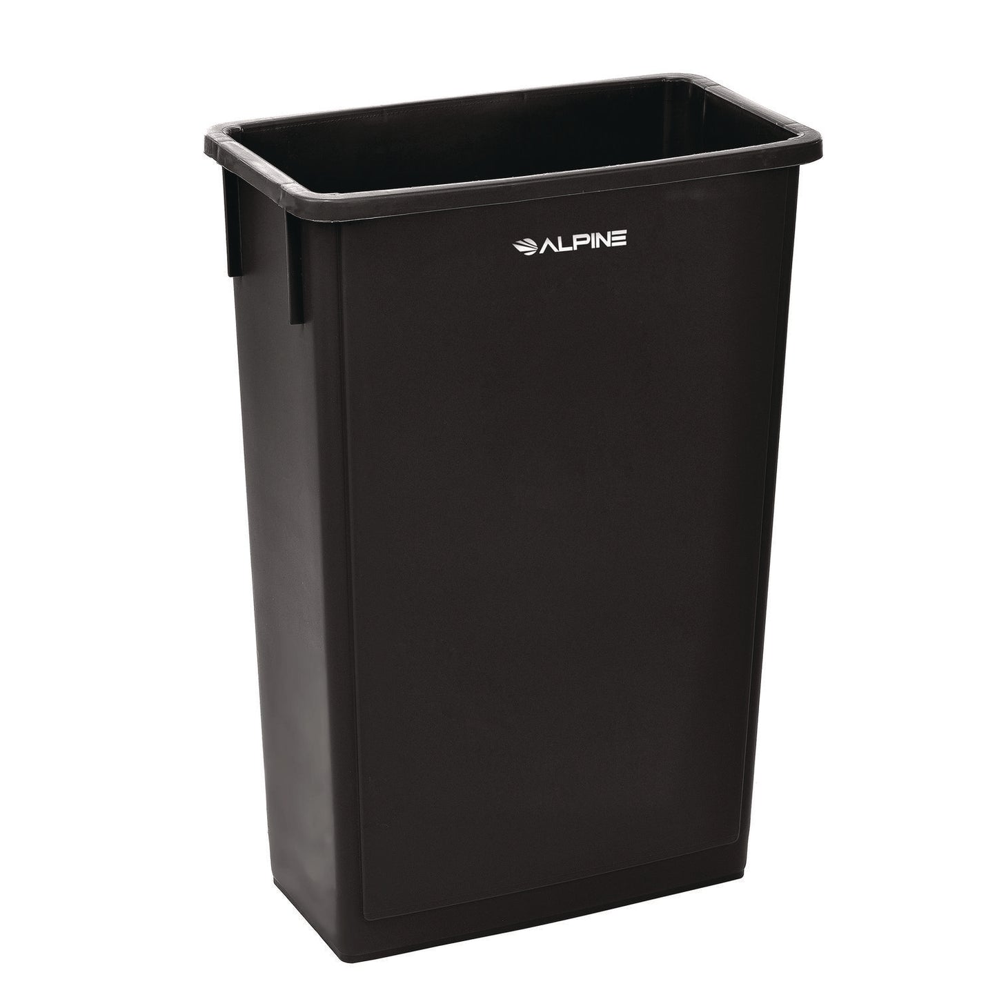 Alpine Slim 23 Gallon Indoor Trash Can, Plastic, Black (ALP477BLK)