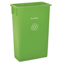 Alpine Slim 23 Gallon Recycling Bin, Plastic, Lime Green (ALP477LGRN)