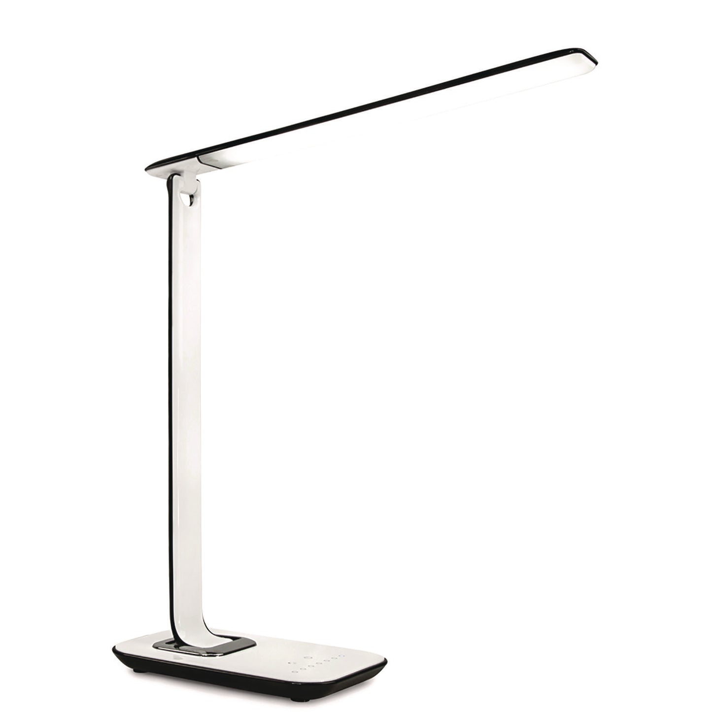 MOUNT-IT! Turcom RelaxaLight Dimmable LED Desk Lamp with USB, Adjustable Neck, 16" to 28.5" High, White (TS7005)