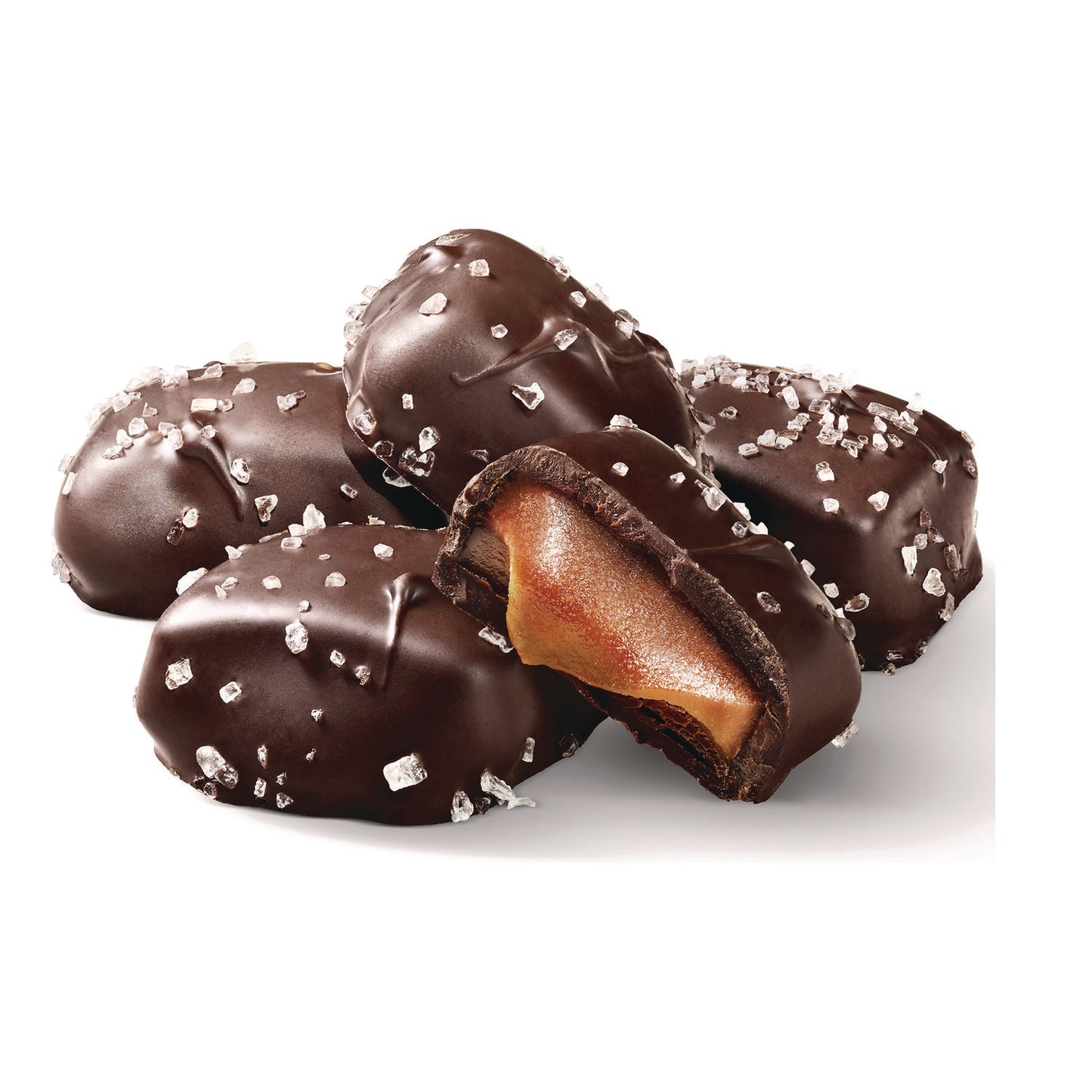 Sanders Small Batch Wonders Dark Chocolate Sea Salt Caramels, 18 oz Tub (MRY30987)